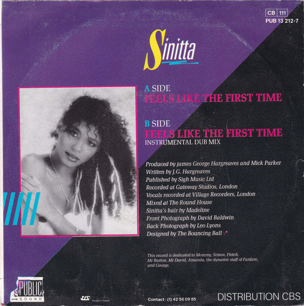 Sinitta - Feels Like The First Time | Public (PUB 13212/7) - 4