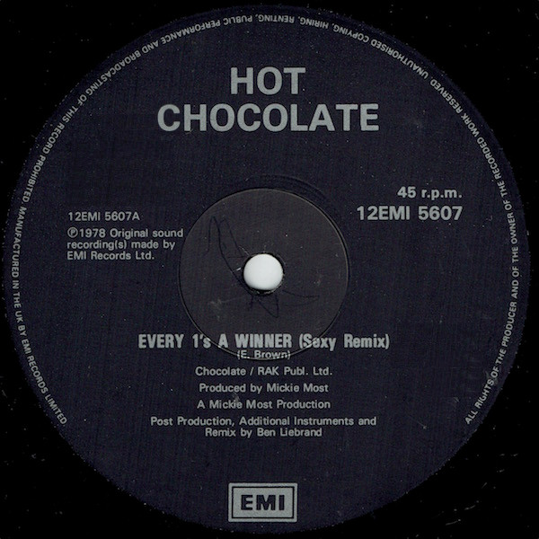 Hot Chocolate - Every 1's A Winner (Sexy Remix) | EMI (12 EMI 5607) - 3 Hot Chocolate - Every 1's A Winner (Sexy Remix) | EMI (12 EMI 5607) - 3