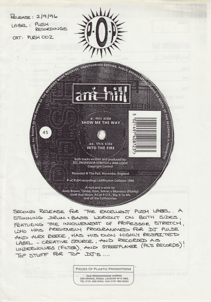 Ant Hill - Show Me The Way / Into The Fire | PuSH Recordings (PUSH002) - 3