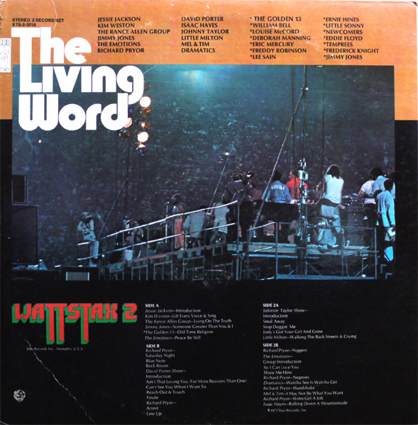 Various - The Living Word (Wattstax 2) | Stax (STS 2-3018) - 3