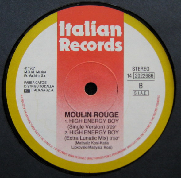Moulin Rouge - High Energy Boy | Italian Records (14 2022686) - 4 Moulin Rouge - High Energy Boy | Italian Records (14 2022686) - 4