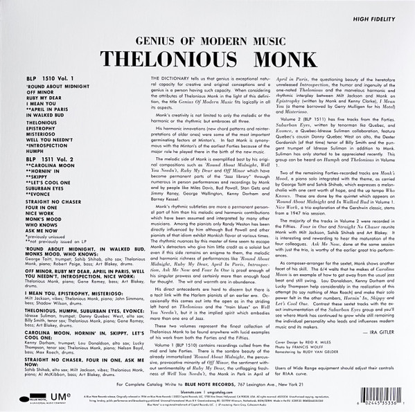 Thelonious Monk - Genius Of Modern Music (Volume One) | Blue Note (4535336) - 2 Thelonious Monk - Genius Of Modern Music (Volume One) | Blue Note (4535336) - 2