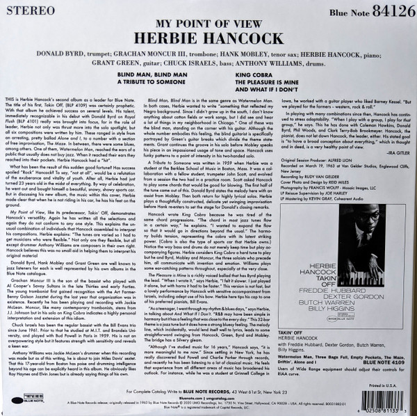 Herbie Hancock - My Point Of View LP - TONE POET | Blue Note (B0031882-01) - 4 Herbie Hancock - My Point Of View LP - TONE POET | Blue Note (B0031882-01) - 4