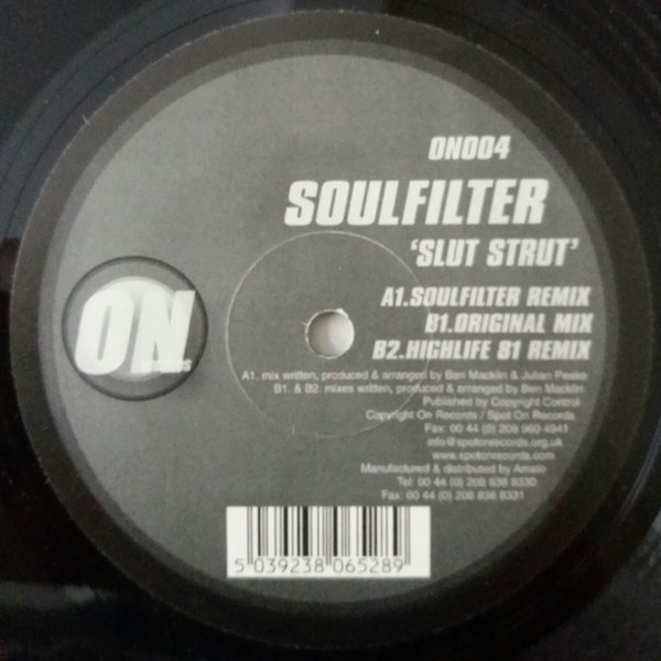 Soulfilter - Slut Strut | On Records (ON004) - main Soulfilter - Slut Strut | On Records (ON004) - main