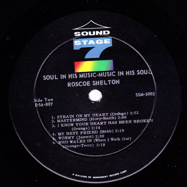 Roscoe Shelton - Soul In His Music, Music In His Soul | Sound Stage 7 (SSM-5002) - 4 Roscoe Shelton - Soul In His Music, Music In His Soul | Sound Stage 7 (SSM-5002) - 4