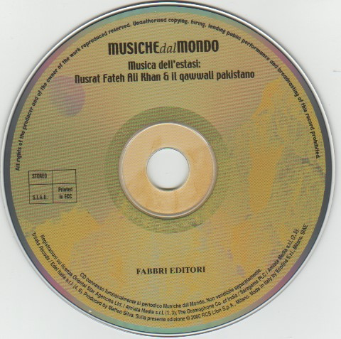 Various - Asia e Oceania - Pakistan - Musica dell'estasi: Nusrat Fateh Ali Khan & il qawwali pakistano | Fabbri Editori (MDM 028) - 3