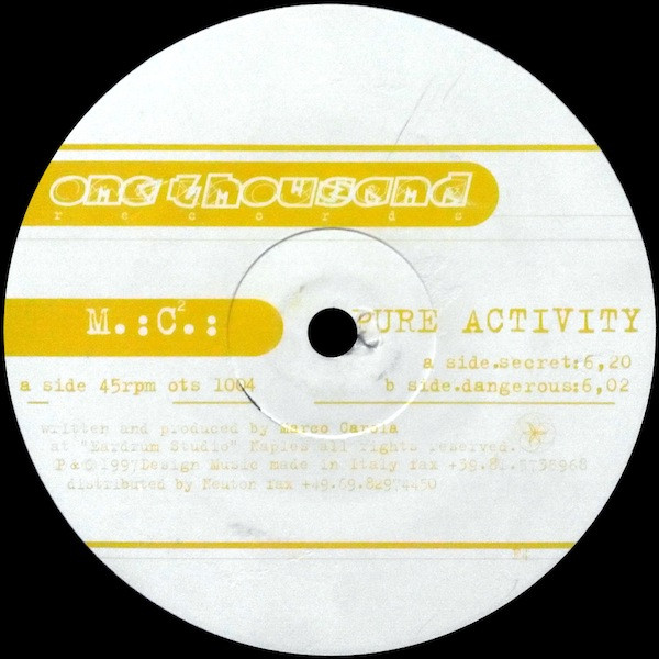 Marco Carola - Pure Activity | One Thousand Records (ots 1004)