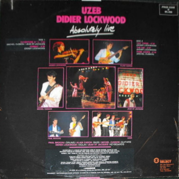 Uzeb And Didier Lockwood - Absolutely Live | Paroles & Musique (WL-035) - 2