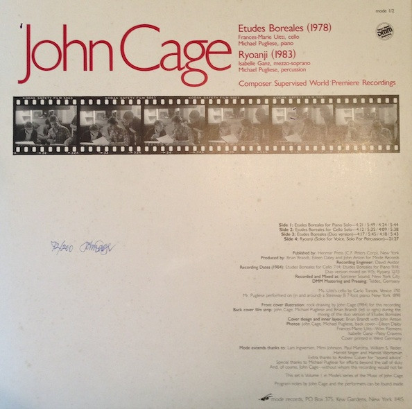 John Cage - Etudes Boreales • Ryoanji | Mode (mode 1/2) - 2 John Cage - Etudes Boreales • Ryoanji | Mode (mode 1/2) - 2