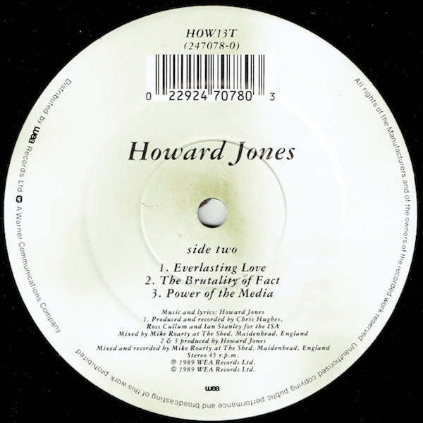 Howard Jones - Everlasting Love (808 Mix) | WEA (247078-0) - 3
