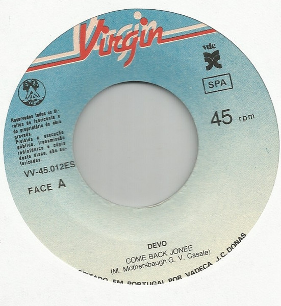 Devo - Come Back Jonee | Virgin (VV-45.012 ES) - 3