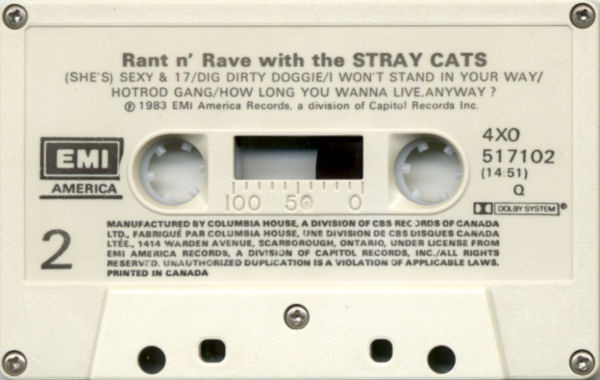 Stray Cats - Rant N' Rave With The Stray Cats | EMI America (4X0 517102) - 4 Stray Cats - Rant N' Rave With The Stray Cats | EMI America (4X0 517102) - 4