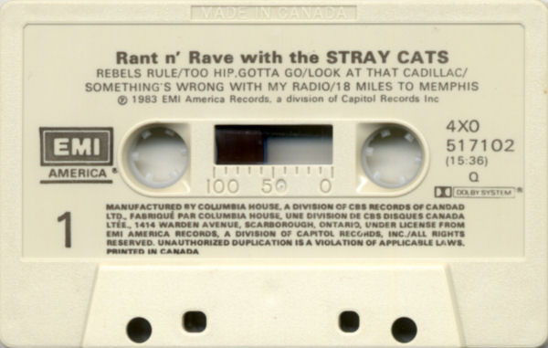 Stray Cats - Rant N' Rave With The Stray Cats | EMI America (4X0 517102) - 3 Stray Cats - Rant N' Rave With The Stray Cats | EMI America (4X0 517102) - 3
