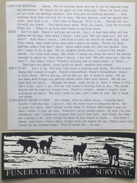 Funeral Oration - Survival | Remedy Records (FO 3) - 3