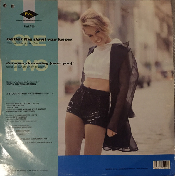 Kylie Minogue - Better The Devil You Know | PWL Records (PWLT 56) - 2 Kylie Minogue - Better The Devil You Know | PWL Records (PWLT 56) - 2