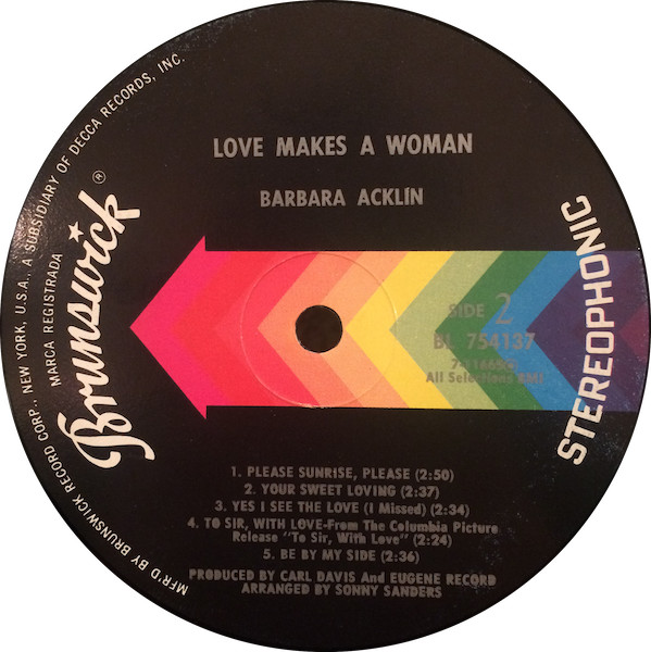 Barbara Acklin - Love Makes A Woman | Brunswick (BL 754137) - 4