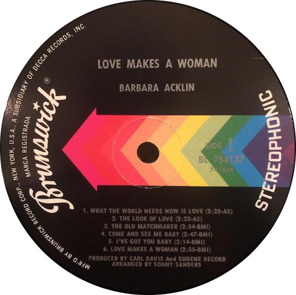 Barbara Acklin - Love Makes A Woman | Brunswick (BL 754137) - 3