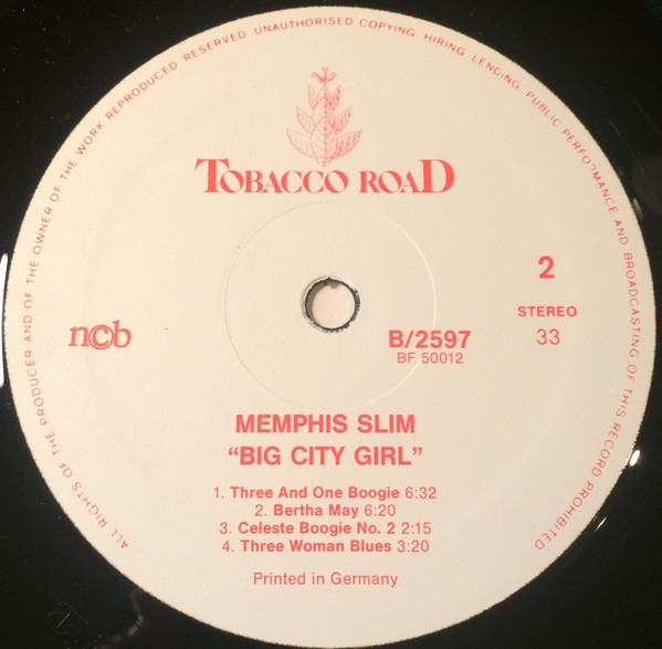 Memphis Slim - Big City Girl | Tobacco Road (B / 2597) - 4