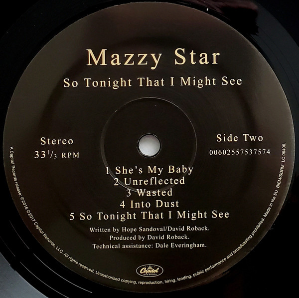 Mazzy Star - So Tonight That I Might See | Capitol Records (00602557537574) - 3