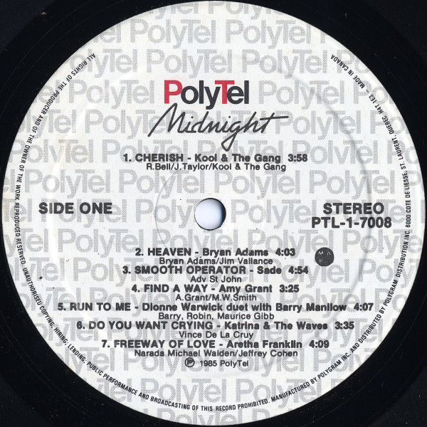 Various - Midnight [Vinyl] | Polytel (PTL-1-7008) - 3