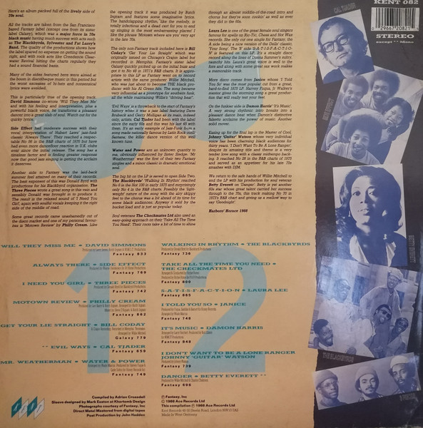 Various - Fast, Funky & Fantastic (70's Soul From Fantasy) | Kent Records (KENT 082) - 2 Various - Fast, Funky & Fantastic (70's Soul From Fantasy) | Kent Records (KENT 082) - 2