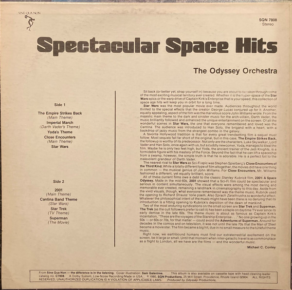 The Odyssey Orchestra - Spectacular Space Hits | Sine Qua Non (SQN 7808) - 2 The Odyssey Orchestra - Spectacular Space Hits | Sine Qua Non (SQN 7808) - 2