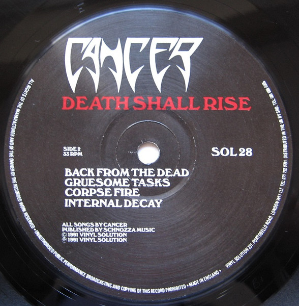 Cancer - Death Shall Rise | Vinyl Solution (SOL 28) - 4 Cancer - Death Shall Rise | Vinyl Solution (SOL 28) - 4