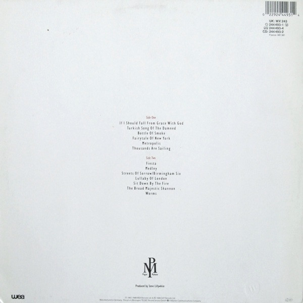 The Pogues - If I Should Fall From Grace With God | WEA (244 493-1) - 2 The Pogues - If I Should Fall From Grace With God | WEA (244 493-1) - 2