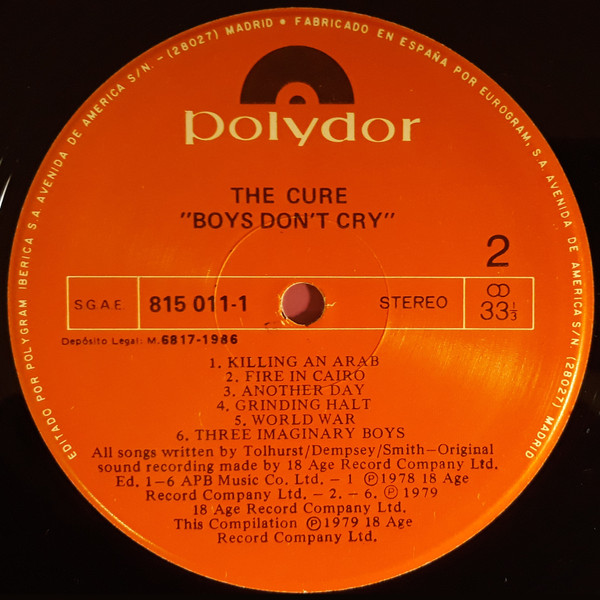 The Cure - Boys Don't Cry | Polydor (815 011-1) - 4