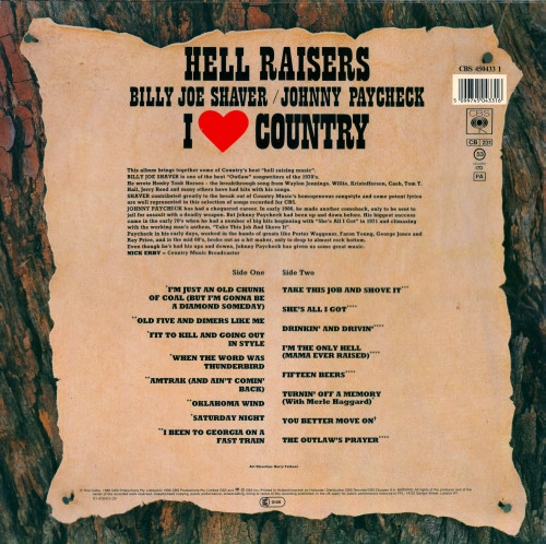 Billy Joe Shaver / Johnny Paycheck - Hell Raisers | CBS (CBS 450433 1) - 2 Billy Joe Shaver / Johnny Paycheck - Hell Raisers | CBS (CBS 450433 1) - 2