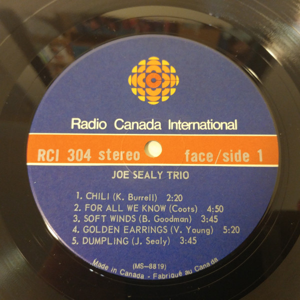 Joe Sealy Trio - Joe Sealy Trio | Radio Canada International (RCI 304) - 3 Joe Sealy Trio - Joe Sealy Trio | Radio Canada International (RCI 304) - 3