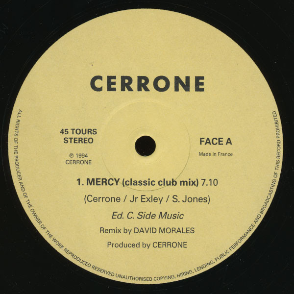 Cerrone - Mercy | C. Side (CER 001) - 2