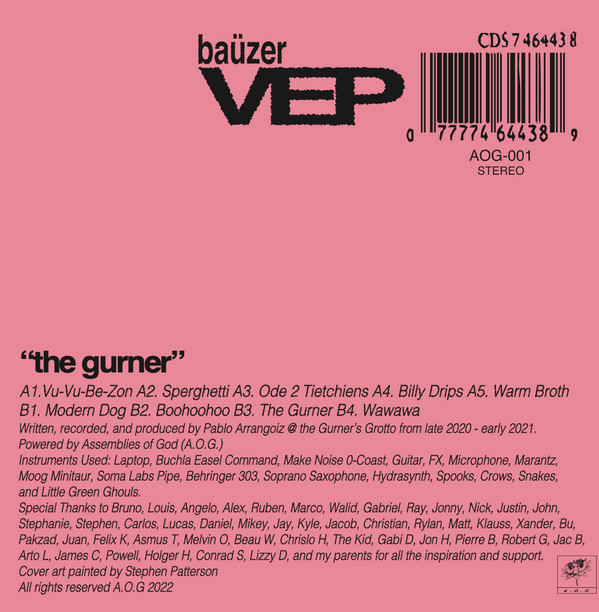 Baüzer Vep - The Gurner LP | Assemblies Of God (AOG001)