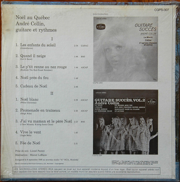 André Collin - Noël Au Québec | RCA Victor (CGPS-307) - 2