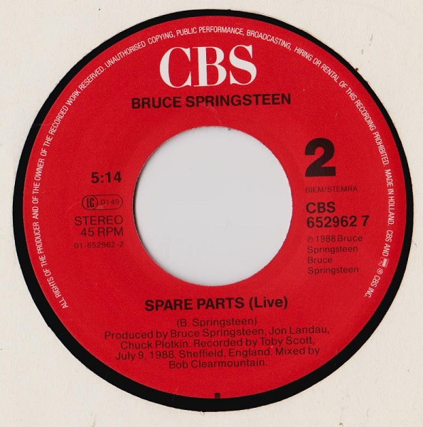 Bruce Springsteen - Spare Parts | CBS (652962 7) - 4