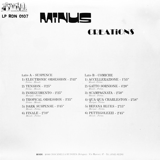 Minus Creations - Minus Creations | Rodi Edizioni Musicali (LP RDN 0107) - 3 Minus Creations - Minus Creations | Rodi Edizioni Musicali (LP RDN 0107) - 3
