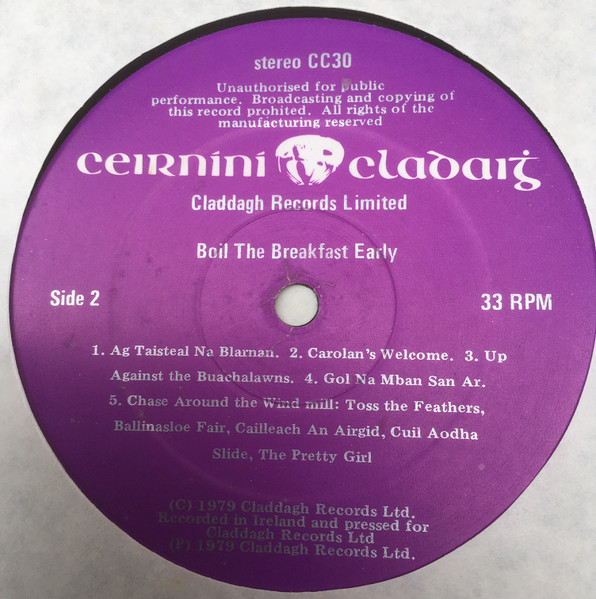 The Chieftains - Chieftains 9: Boil The Breakfast Early | Claddagh Records (CC30) - 4 The Chieftains - Chieftains 9: Boil The Breakfast Early | Claddagh Records (CC30) - 4