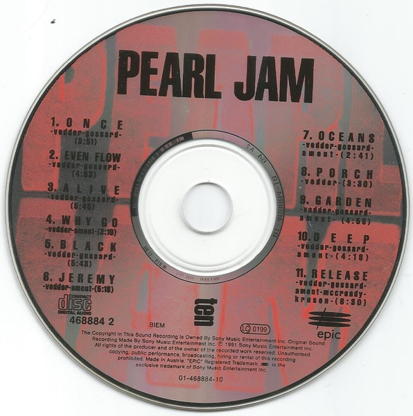 Pearl Jam - Ten | Epic (468884 2) - 3