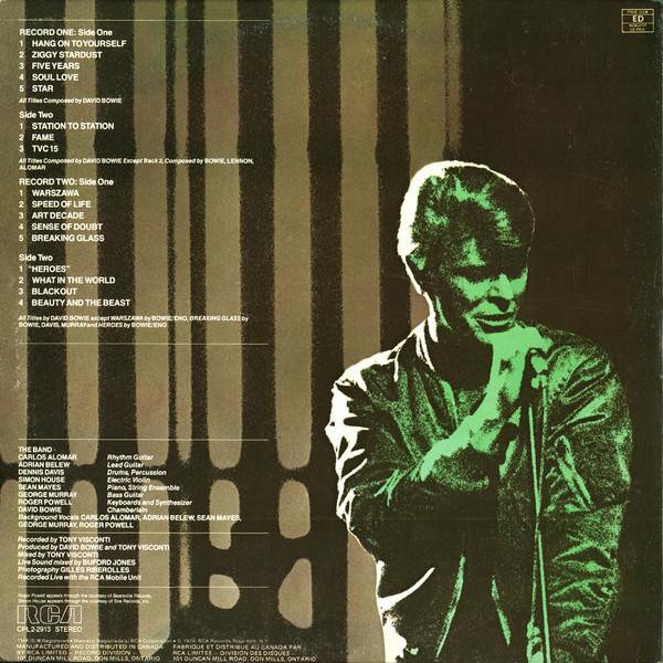 David Bowie - Stage | RCA Victor (CPL2-2913) - 3 David Bowie - Stage | RCA Victor (CPL2-2913) - 3