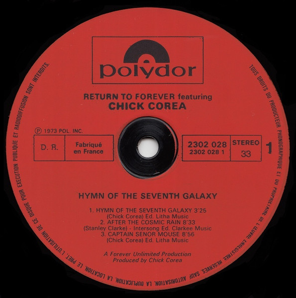 Return To Forever Featuring Chick Corea - Hymn Of The Seventh Galaxy | Polydor (2302 028) - 3 Return To Forever Featuring Chick Corea - Hymn Of The Seventh Galaxy | Polydor (2302 028) - 3