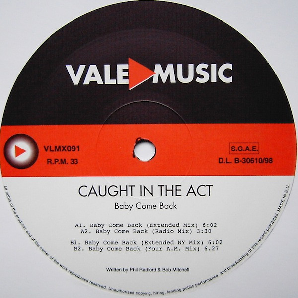 Caught In The Act - Baby Come Back | Vale Music (VLMX091) - 2
