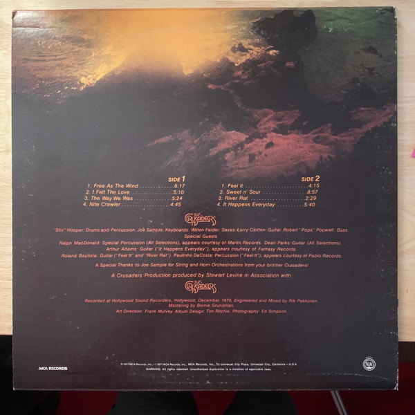 The Crusaders - Free As The Wind | MCA Records (MCA 37073) - 3 The Crusaders - Free As The Wind | MCA Records (MCA 37073) - 3