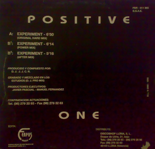 Positive One - Experiment | Ferpas Music (FER-011MX) - 4 Positive One - Experiment | Ferpas Music (FER-011MX) - 4