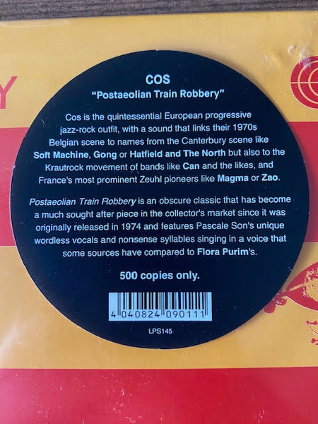 Cos - Postaeolian Train Robbery | Wah Wah Records (LPS145) - 4