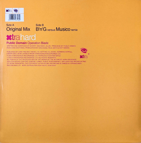 Public Domain - Operation Blade (Bass In The Place London...) | Xtrahard (XTR 670670 6) - 2