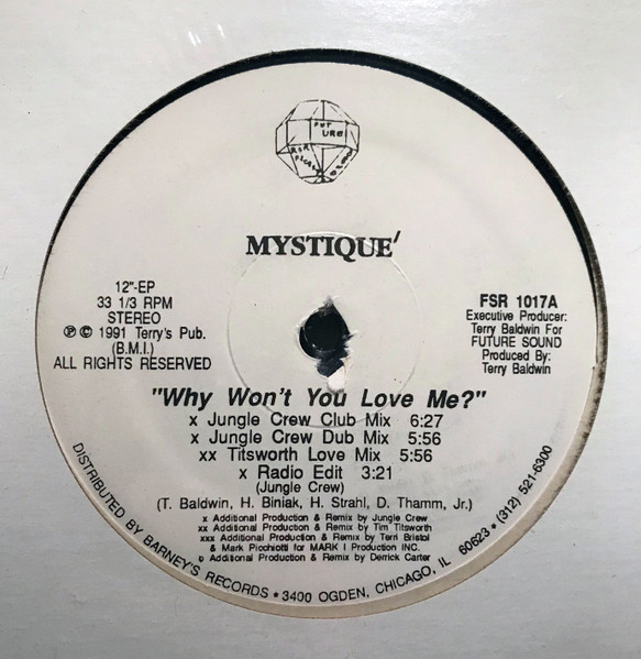 Mysticque' - Why Won't You Love Me? | Future Sound R & R Records (FSR 1017) - main