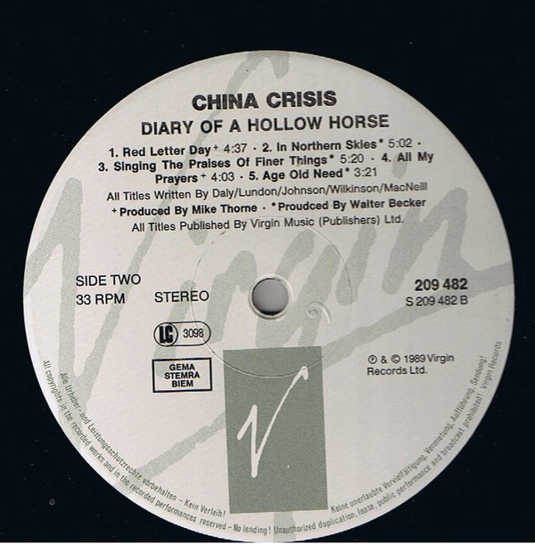 China Crisis - Diary Of A Hollow Horse | Virgin (209 482) - main