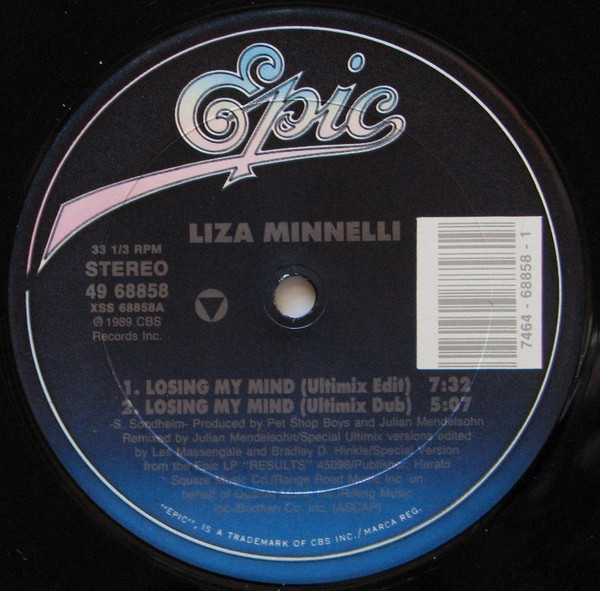 Liza Minnelli - Losing My Mind | Epic (49 68858) - 3