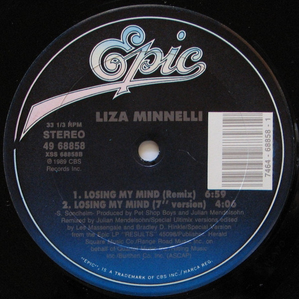 Liza Minnelli - Losing My Mind | Epic (49 68858) - 4