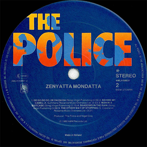 The Police - Zenyatta Mondatta | A&M Records (AMLH 64831) - 4 The Police - Zenyatta Mondatta | A&M Records (AMLH 64831) - 4